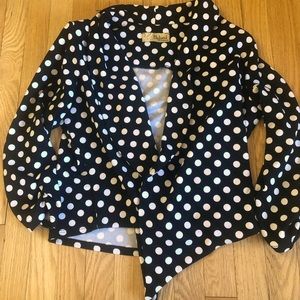 Polka dot XL blazer EUC